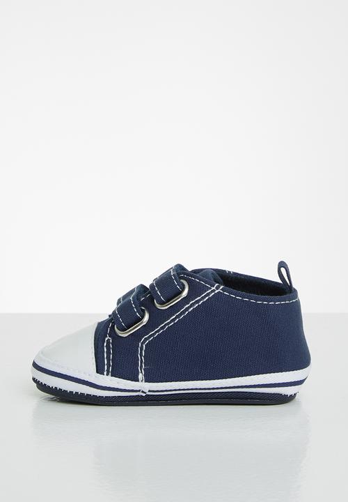 Pop Candy - Velcro strap sneaker - navy & white