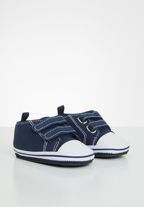 Pop Candy - Velcro strap sneaker - navy & white