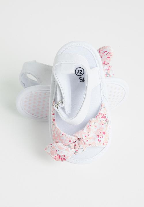 Pop Candy - Girls soft sole sandal - white & pink