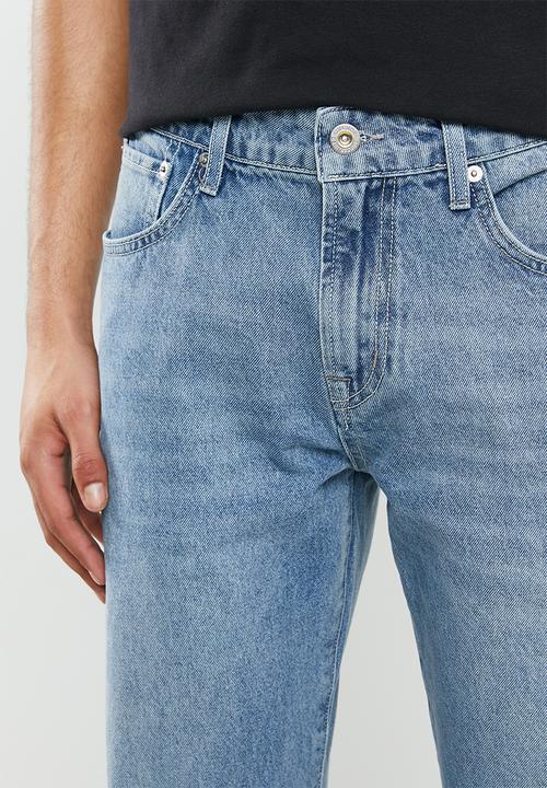 Superdry. - Ethan classic straight denim - stone blue