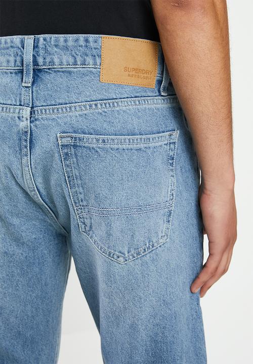 Superdry. - Ethan classic straight denim - stone blue