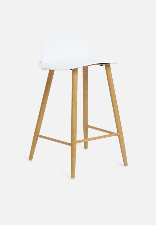 Sixth Floor - Felix kitchen stool - white & natural
