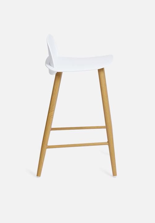 Sixth Floor - Felix kitchen stool - white & natural