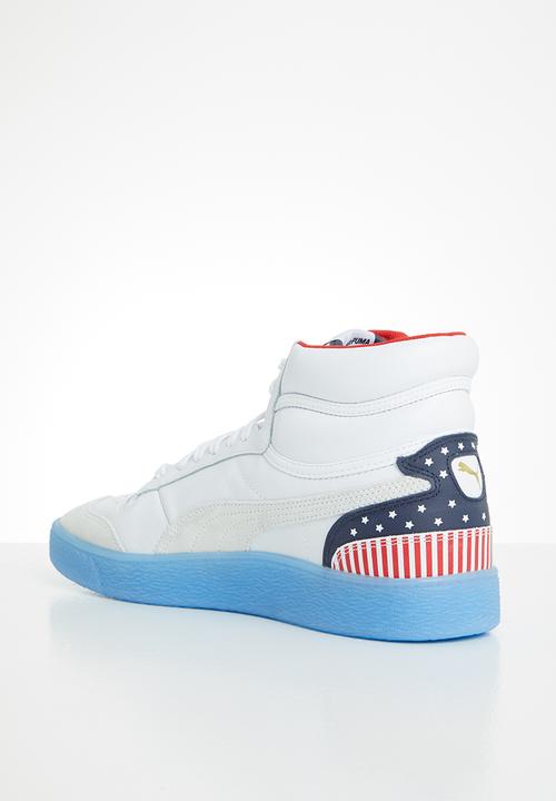 PUMA - Ralph Sampson mid 4th of July - puma white-peacoat-high risk red