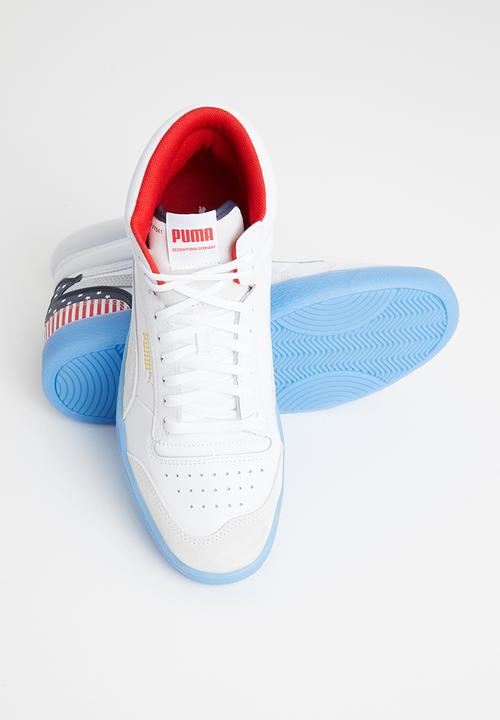 PUMA - Ralph Sampson mid 4th of July - puma white-peacoat-high risk red