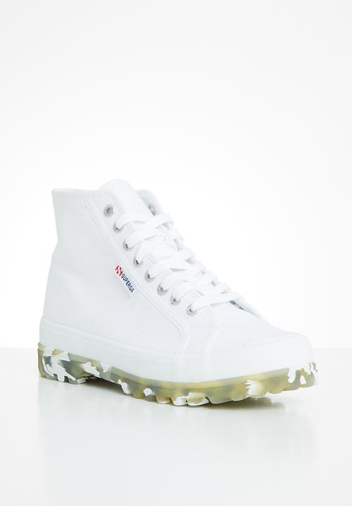 SUPERGA - 2341 alpina marble boot - white silver