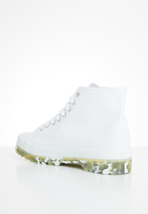SUPERGA - 2341 alpina marble boot - white silver