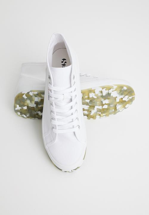 SUPERGA - 2341 alpina marble boot - white silver