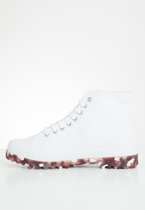 SUPERGA - 2341 alpina marble boot - white-red-rose lobs
