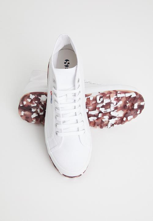 SUPERGA - 2341 alpina marble boot - white-red-rose lobs