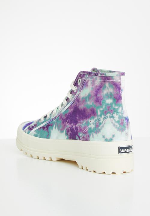 SUPERGA - 2341 alpina tye-dye boot - green whisper
