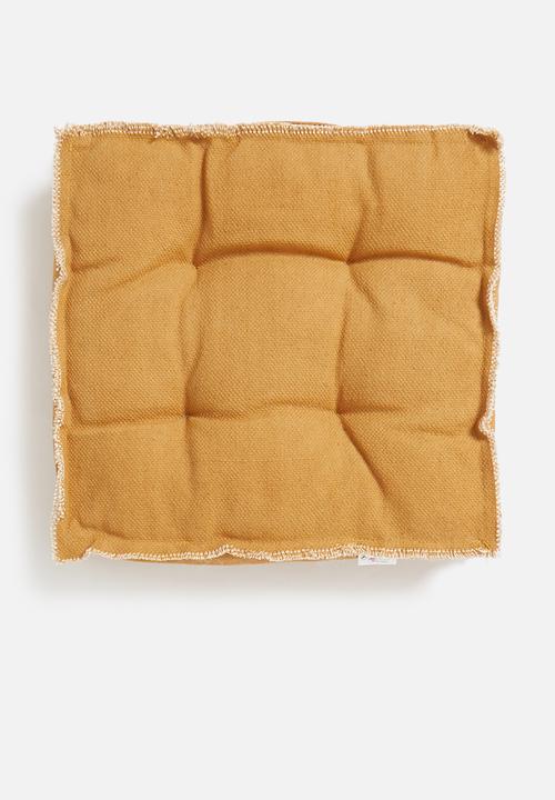 H&S - Fringe seat cushion - mustard