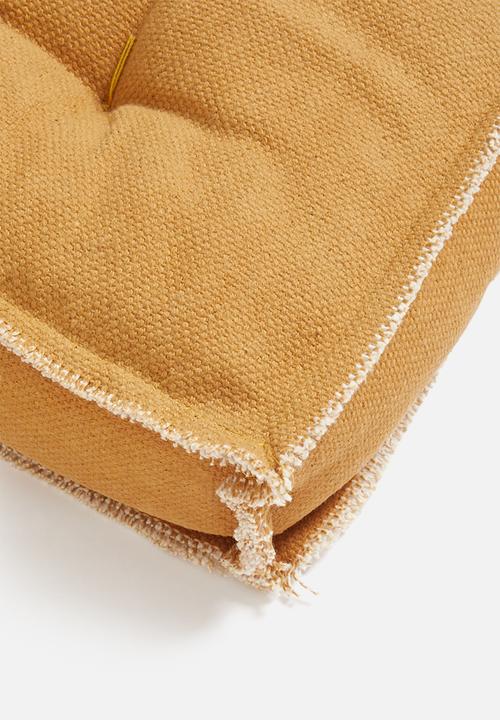 H&S - Fringe seat cushion - mustard