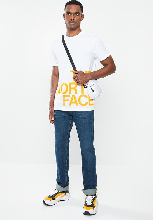 The North Face - Short sleeve graphic flow 1 tee - white & yellow 
