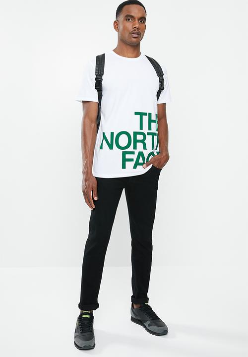 The North Face - Short sleeve graphic flow 1 tee - white & green 
