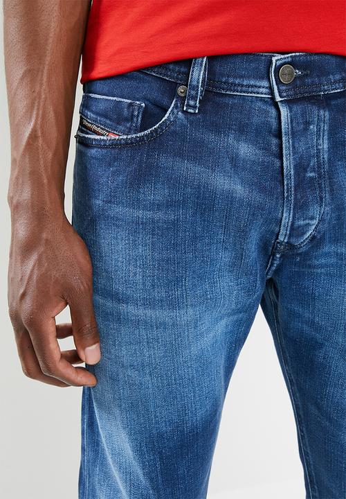 Diesel  - Tepphar slim fit carrot leg jeans - blue