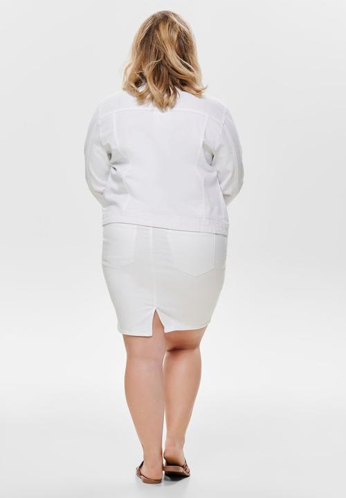 Carmakoma - Lock denim jacket - white