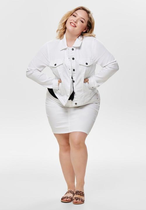 Carmakoma - Lock denim jacket - white