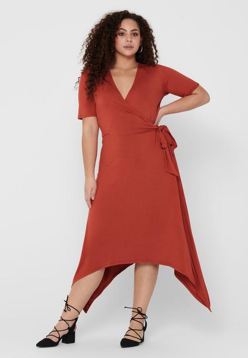Carmakoma - Dry life 2/4 wrap dress - rust