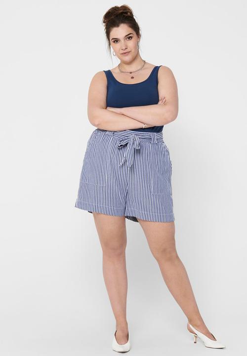 Carmakoma - Isa life stripe denim shorts - blue