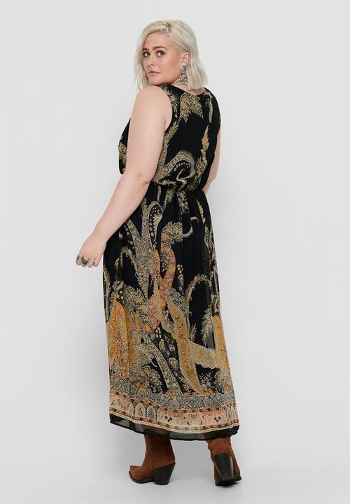 Carmakoma - Boa sleeveless maxi dress - black