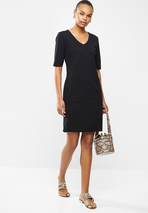 Jacqueline de Yong - One catia treats pocket dress - black