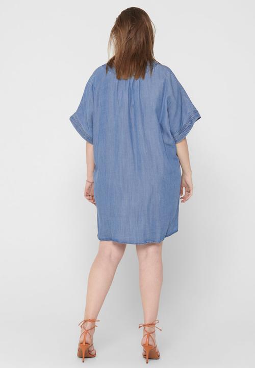 Carmakoma - Fieke life short sleeve denim tunic dress - blue