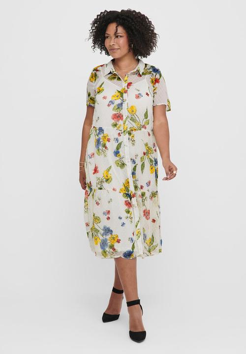 Carmakoma - Spirit short sleeve calf shirt dress - multi