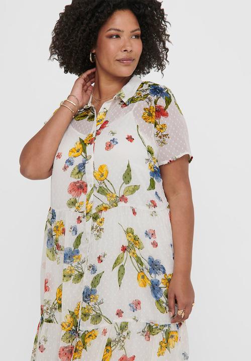 Carmakoma - Spirit short sleeve calf shirt dress - multi