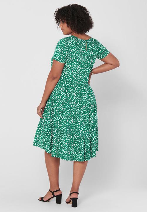 Carmakoma - Fabulous short sleeve midi dress - green