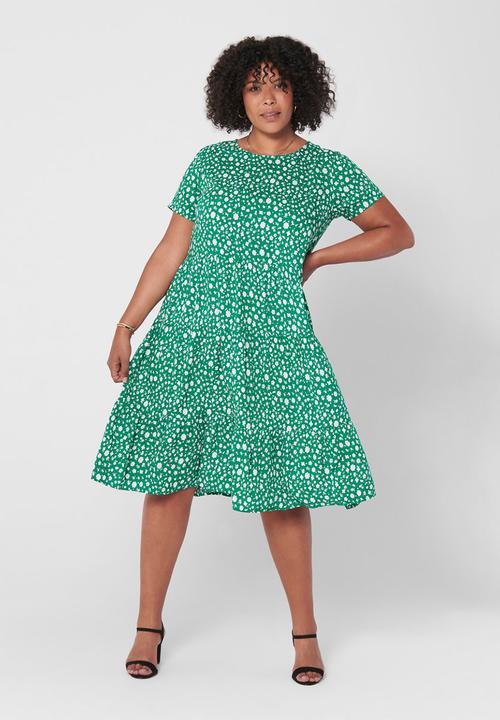 Carmakoma - Fabulous short sleeve midi dress - green