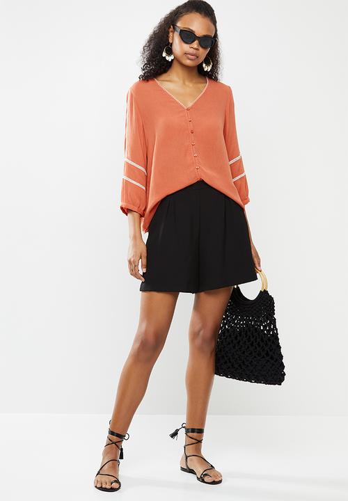 Vero Moda - Guna 3/4 shirt - rust
