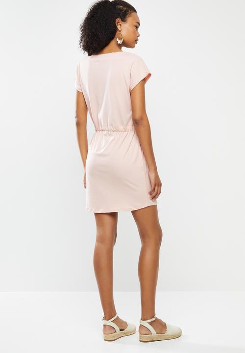 Vero Moda - April short sleeve short dress - pink