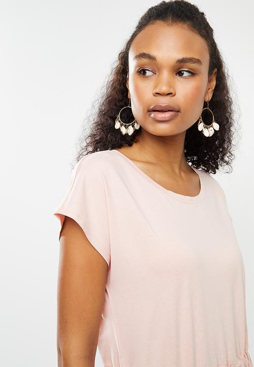 Vero Moda - April short sleeve short dress - pink