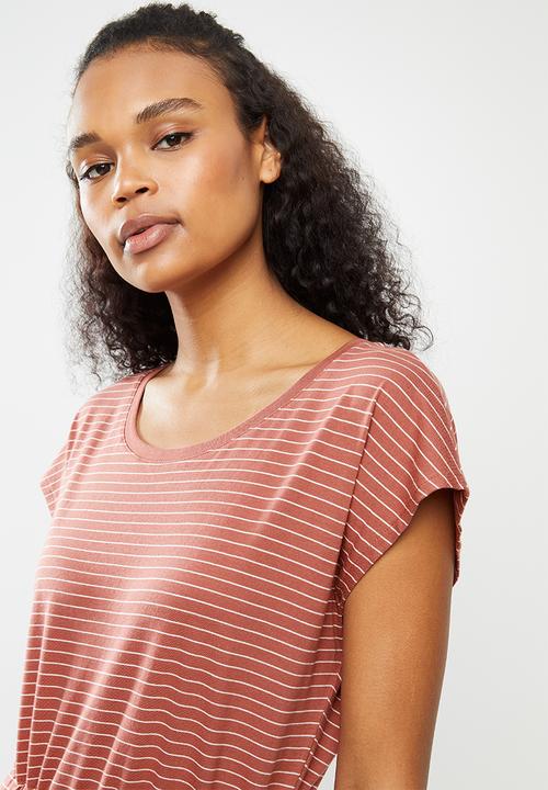Vero Moda - April short sleeve short dress - rust