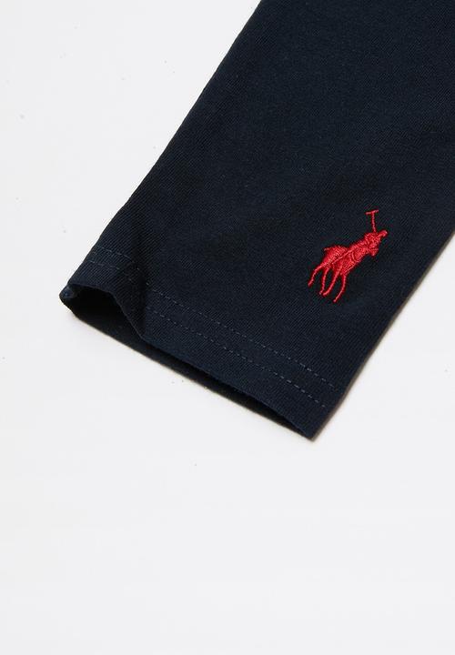 POLO - Girls victoria legging - navy & red 