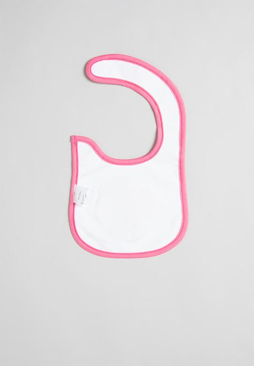 Pop Candy - Girls strawberry bib - white & pink