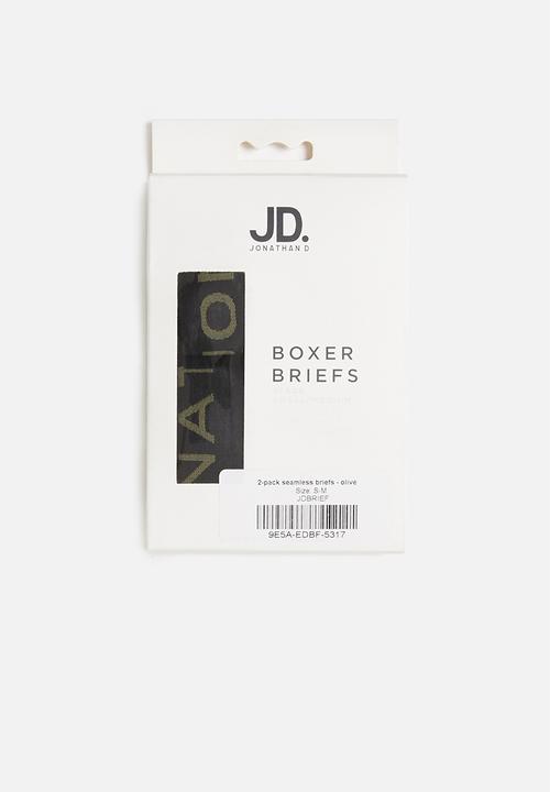 Jonathan D - 2-Pack seamless briefs - olive & black 