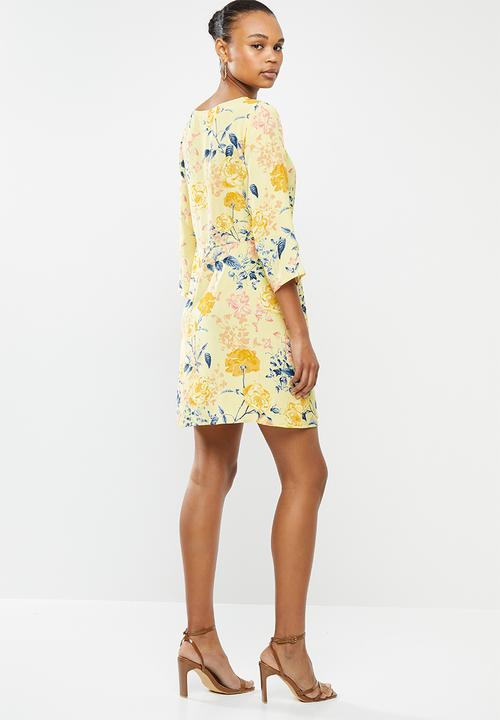 ONLY - Sandra 3/4 short dress - yellow 