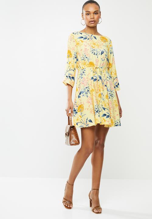 ONLY - Sandra 3/4 short dress - yellow 