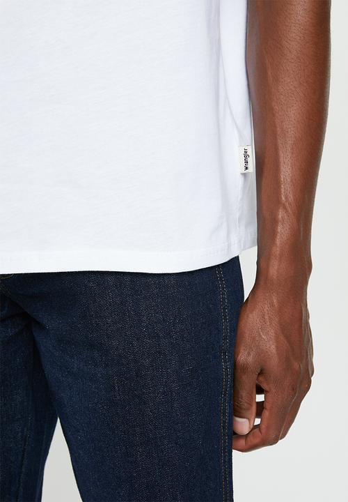 Wrangler - Rectangle logo tee - white