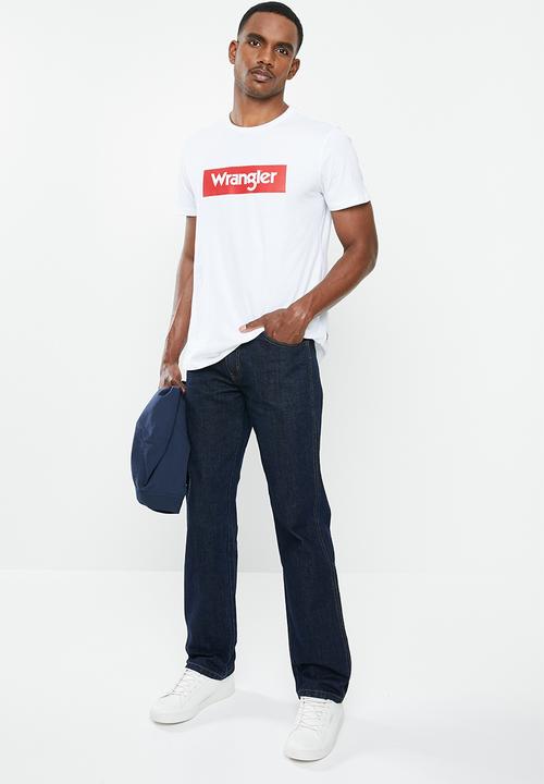 Wrangler - Rectangle logo tee - white