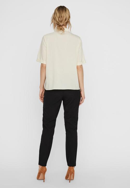 Vero Moda - Santorini short sleeve shirt - neutral