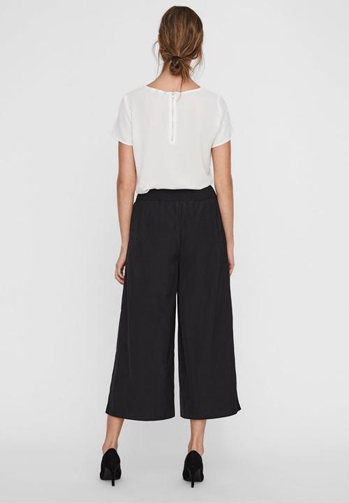 Vero Moda - Molla highwaist culotte pant - black