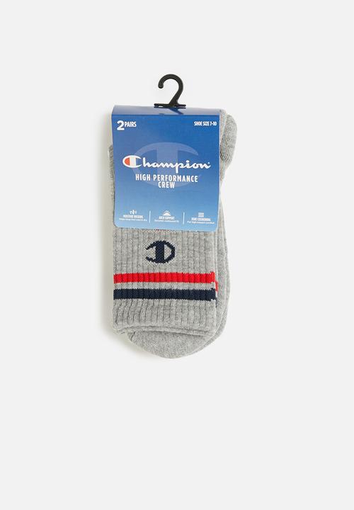 Champion - 2 Pack crew socks - white & grey