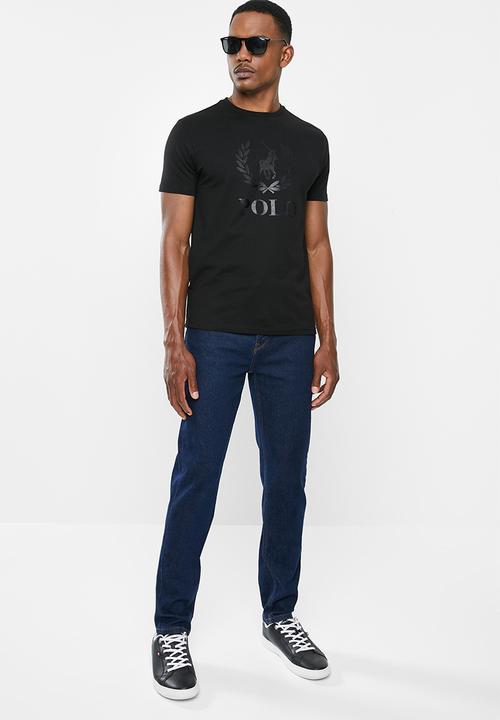 POLO - PRS printed logo tee - black