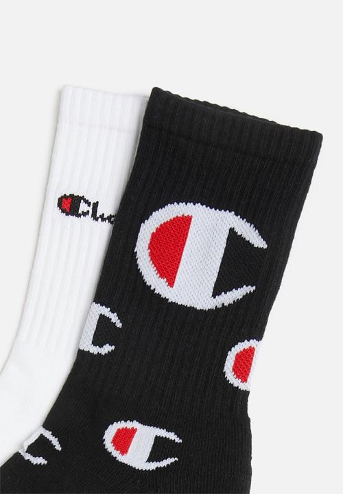 Champion - 2 Pack crew socks - white & black