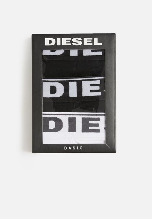 Diesel  - Umbx-sebastian 3pack long boxer - black & white