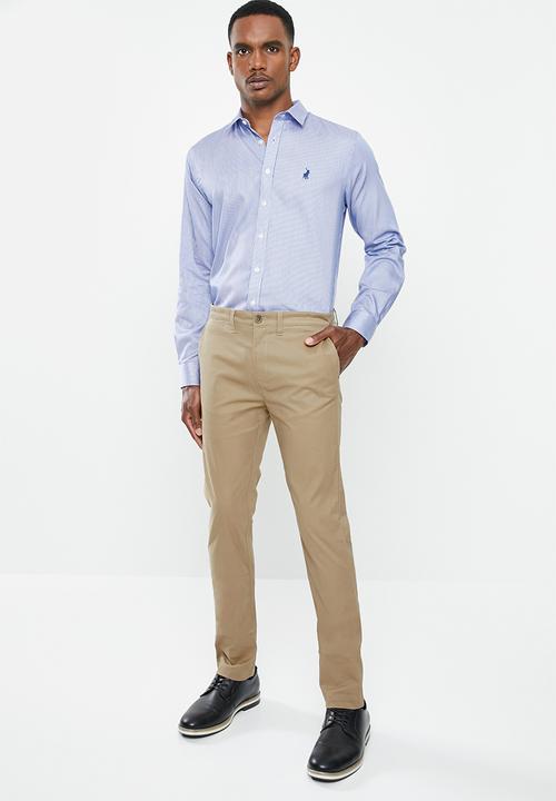 POLO - Carson cotton stretch slim leg chino - khaki