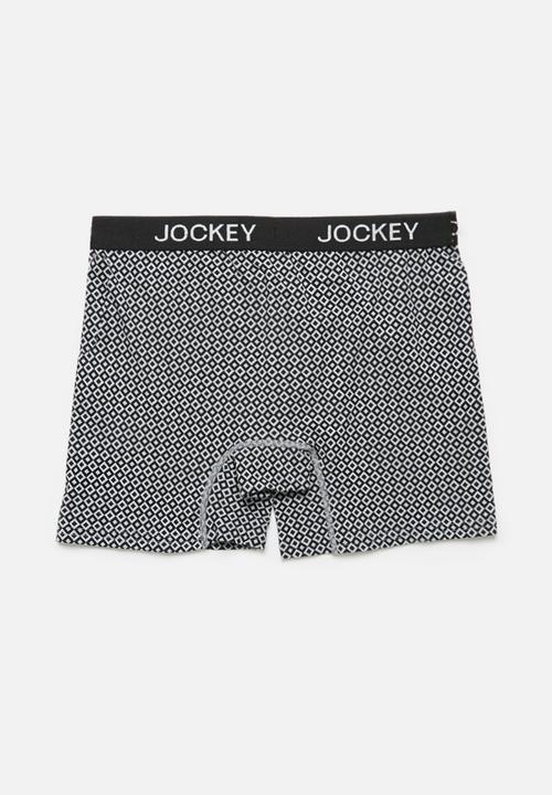Jockey - Single trendz printed long leg pouch trunks - geo diamond